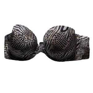 Victoria's Secret Leopard Print Push up Bra Size 34C #4112-1